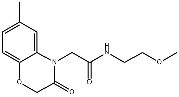 4H-1,4-Benzoxazine-4-acetamide,2,3-dihydro-N-(2-methoxyethyl)-6-methyl-3-oxo-(9CI) 结构式