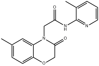 4H-1,4-Benzoxazine-4-acetamide,2,3-dihydro-6-methyl-N-(3-methyl-2-pyridinyl)-3-oxo-(9CI) 结构式