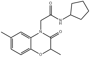 4H-1,4-Benzoxazine-4-acetamide,N-cyclopentyl-2,3-dihydro-2,6-dimethyl-3-oxo-(9CI) 结构式