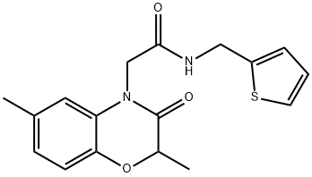4H-1,4-Benzoxazine-4-acetamide,2,3-dihydro-2,6-dimethyl-3-oxo-N-(2-thienylmethyl)-(9CI) 结构式