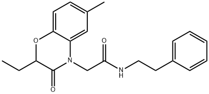 4H-1,4-Benzoxazine-4-acetamide,2-ethyl-2,3-dihydro-6-methyl-3-oxo-N-(2-phenylethyl)-(9CI) 结构式
