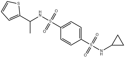 1,4-Benzenedisulfonamide,N-cyclopropyl-N-[1-(2-thienyl)ethyl]-(9CI) 结构式