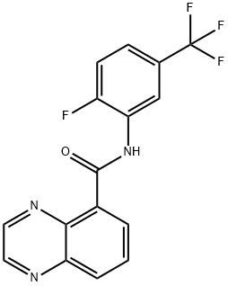 5-Quinoxalinecarboxamide,N-[2-fluoro-5-(trifluoromethyl)phenyl]-(9CI) 结构式