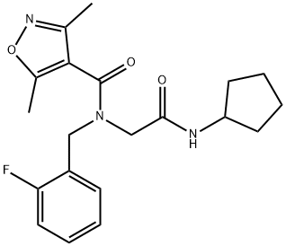 4-Isoxazolecarboxamide,N-[2-(cyclopentylamino)-2-oxoethyl]-N-[(2-fluorophenyl)methyl]-3,5-dimethyl-(9CI) 结构式