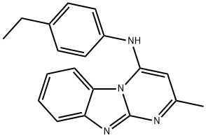 Pyrimido[1,2-a]benzimidazol-4-amine, N-(4-ethylphenyl)-2-methyl- (9CI) 结构式