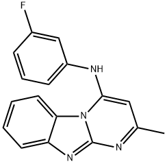 Pyrimido[1,2-a]benzimidazol-4-amine, N-(3-fluorophenyl)-2-methyl- (9CI) 结构式