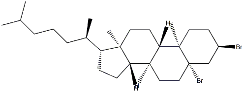 3α,5-Dibromo-5β-cholestane 结构式