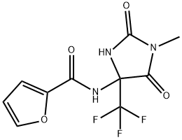 2-Furancarboxamide,N-[1-methyl-2,5-dioxo-4-(trifluoromethyl)-4-imidazolidinyl]-(9CI) 结构式