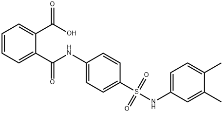 2-({4-[(3,4-dimethylanilino)sulfonyl]anilino}carbonyl)benzoic acid 结构式