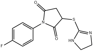 2,5-Pyrrolidinedione,3-[(4,5-dihydro-1H-imidazol-2-yl)thio]-1-(4-fluorophenyl)-(9CI) 结构式