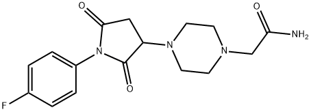 1-Piperazineacetamide,4-[1-(4-fluorophenyl)-2,5-dioxo-3-pyrrolidinyl]-(9CI) 结构式