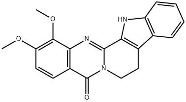 Indolo[2,3:3,4]pyrido[2,1-b]quinazolin-5(7H)-one,  8,13-dihydro-1,2-dimethoxy- 结构式