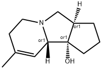 1H-Cyclopent[a]indolizin-9b(6H)-ol,2,3,3a,4,7,9a-hexahydro-8-methyl-,(3aR,9aS,9bS)-rel-(9CI) 结构式