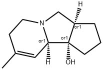 1H-Cyclopent[a]indolizin-9b(6H)-ol,2,3,3a,4,7,9a-hexahydro-8-methyl-,(3aR,9aR,9bS)-rel-(9CI) 结构式