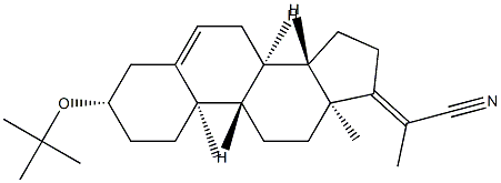 3β-(1,1-Dimethylethoxy)pregna-5,17(20)-diene-20-carbonitrile 结构式