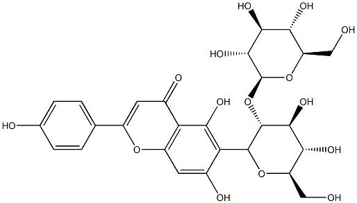 异牡荆素-2''-O-葡萄糖苷 结构式
