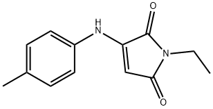 1H-Pyrrole-2,5-dione,1-ethyl-3-[(4-methylphenyl)amino]-(9CI) 结构式