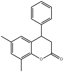 2H-1-Benzopyran-2-one, 3,4-dihydro-6,8-diMethyl-4-phenyl- 结构式