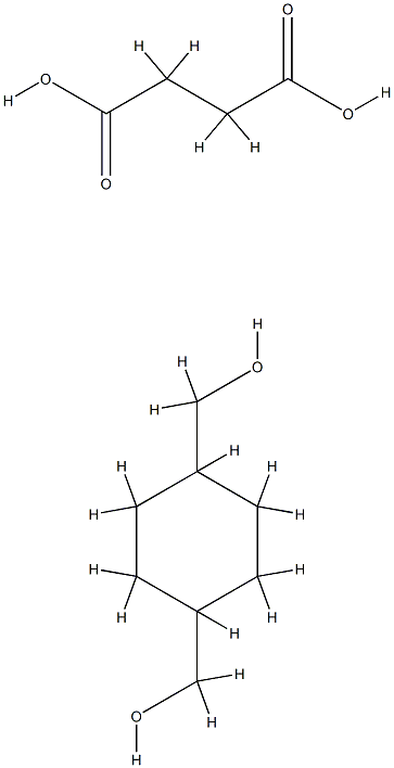 丁二酸与 1,4-环己烷二甲醇的聚合物 结构式