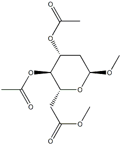 1-O-Methyl-2-deoxy-α-D-lyxo-hexopyranose 3,4,6-triacetate 结构式
