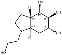 1H-Indole-4,5,6-triol, octahydro-1-(2-hydroxyethyl)-, (3aR,4S,5S,6R,7aR)-rel- (9CI) 结构式