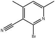 2-溴-4,6-二甲基-3-氰基吡啶 结构式