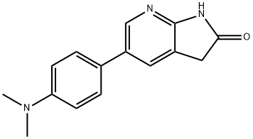 5-(4-(二甲氨基)苯基)-1,3-二氢-2H-吡咯并[2,3-B]吡啶-2-酮 结构式