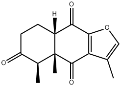 (4aR)-4a,7,8,8aβ-Tetrahydro-3,4aβ,5β-trimethylnaphtho[2,3-b]furan-4,6,9(5H)-trione 结构式