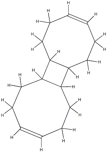 Cyclobuta[1,2:3,4]dicyclooctene, 1,2,5,6,6a,6b,7,8,11,12,12a,12b-dodec ahydro-, (6aalpha,6balpha,12abeta,12bbeta)- 结构式