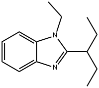 1H-Benzimidazole,1-ethyl-2-(1-ethylpropyl)-(9CI) 结构式