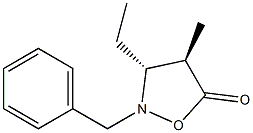 5-Isoxazolidinone,3-ethyl-4-methyl-2-(phenylmethyl)-,(3R,4R)-rel-(-)-(9CI) 结构式