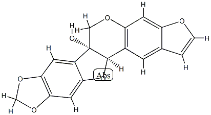 (6aR)-6H-[1,3]Dioxolo[5,6]benzofuro[3,2-c]furo[3,2-g][1]benzopyran-6aβ(12aβH)-ol 结构式