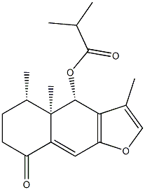 [(4S)-4,4a,5,6,7,8-Hexahydro-3,4aβ,5β-trimethyl-8-oxonaphtho[2,3-b]furan-4β-yl]2-methylpropanoate 结构式