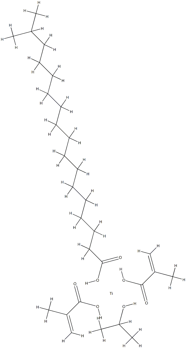 (isooctadecanoato-O)bis(methacrylato-O)(propan-2-olato)titanium 结构式