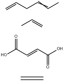 (E)-2-丁烯酸与乙烯、1,4-己二烯和丙烯的共聚物 结构式
