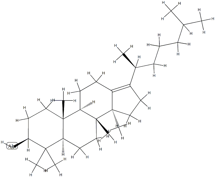 (20S)-5α-Dammar-13(17)-en-3β-ol 结构式
