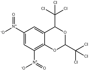 2,4-dinitro-7,9-bis(trichloromethyl)-8,10-dioxabicyclo[4.4.0]deca-2,4, 11-triene 结构式