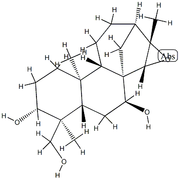 (4S,15R)-15,16-Epoxykaurane-3α,7β,18-triol 结构式