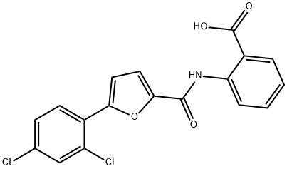 2-{[5-(2,4-dichlorophenyl)-2-furoyl]amino}benzoic acid 结构式