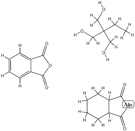 六氢化-1,3-异苯并呋喃二酮与2-乙基-2-(羟甲基)-1,3-丙二醇和1,3-异苯并呋喃二酮的聚合物 结构式