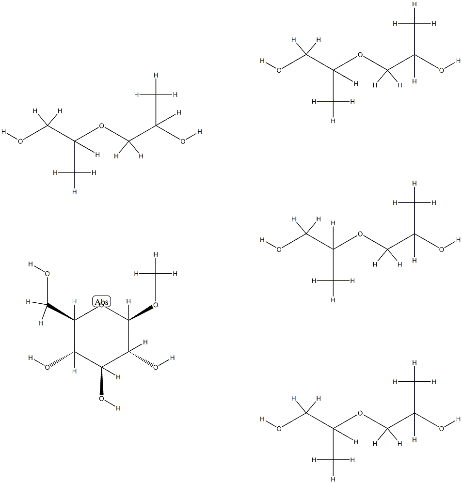 α-氢-ω-羟基-聚[氧代(甲基-1,2-亚乙基)]与甲基-β-D-吡喃葡糖苷(4:1)的醚化物                                                                                                                               结构式