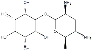 3-O-(2,4-Diamino-2,3,4,6-tetradeoxy-α-D-arabino-hexopyranosyl)-D-chiro-inositol 结构式