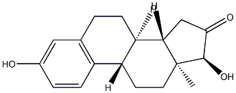 3,17α-Dihydroxy-1,3,5(10)-estratrien-16-one 结构式