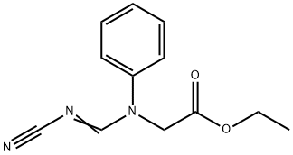 N-ETHOXYCARBONYLMETHYL-N’-CYANO-N-PHENYLFORMAMIDINE 结构式