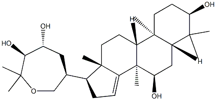 (13α,17α,20S,23R,24S)-21,25-Epoxy-4,4,8-trimethyl-5α-cholest-14-ene-3α,7α,23,24-tetrol 结构式