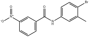 N-(4-bromo-3-methylphenyl)-3-nitrobenzamide 结构式