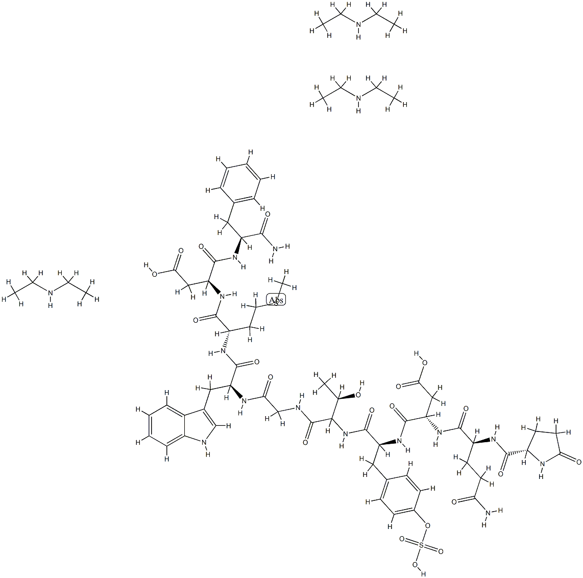 Caerulein, compd. with N-ethylethanamine (1:3) 结构式