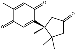 2-(1,2,2-Trimethyl-4-oxocyclopentane-1α-yl)-5-methyl-1,4-benzoquinone 结构式