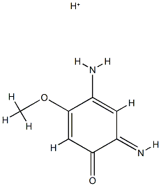 2,4-Cyclohexadien-1-one,  4-amino-6-imino-3-methoxy-,  conjugate  monoacid  (9CI) 结构式