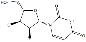 1-(2-脱氧-2-氟-BETA-L-呋喃核糖基)-2,4(1H,3H)-嘧啶二酮 结构式